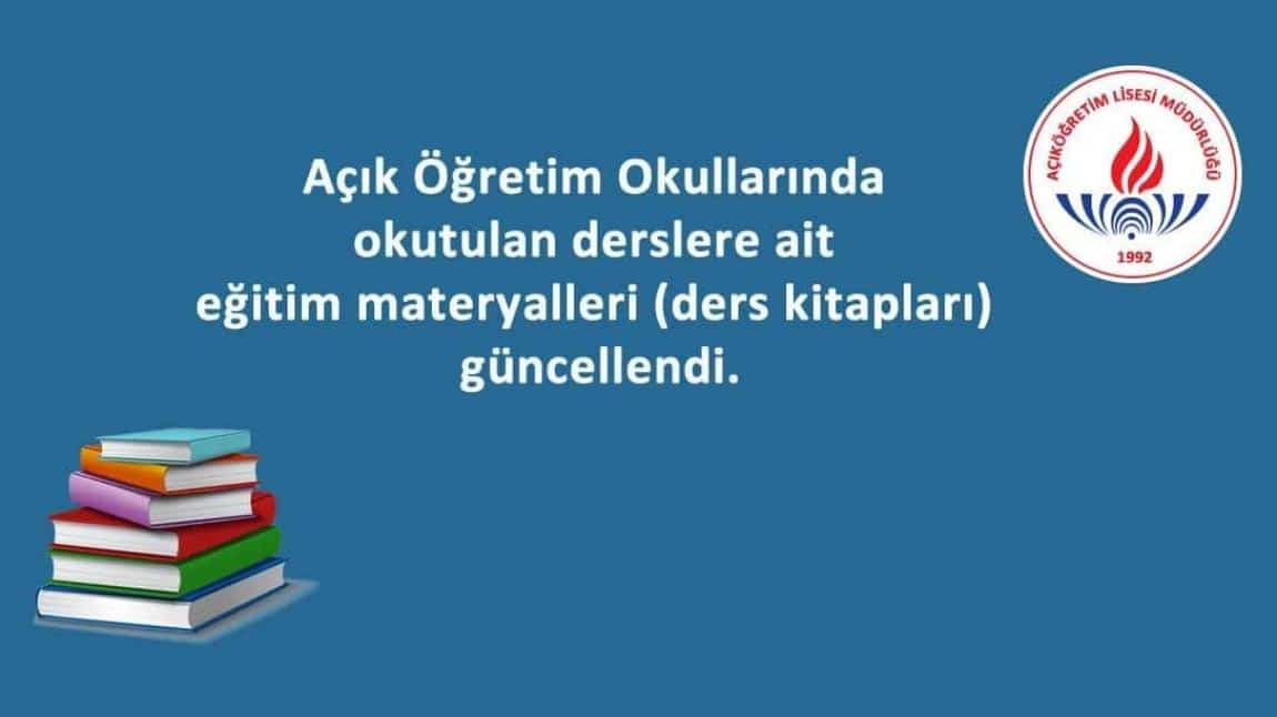 AÇIK ÖĞRETİM OKULLARI DERS KİTAPLARI